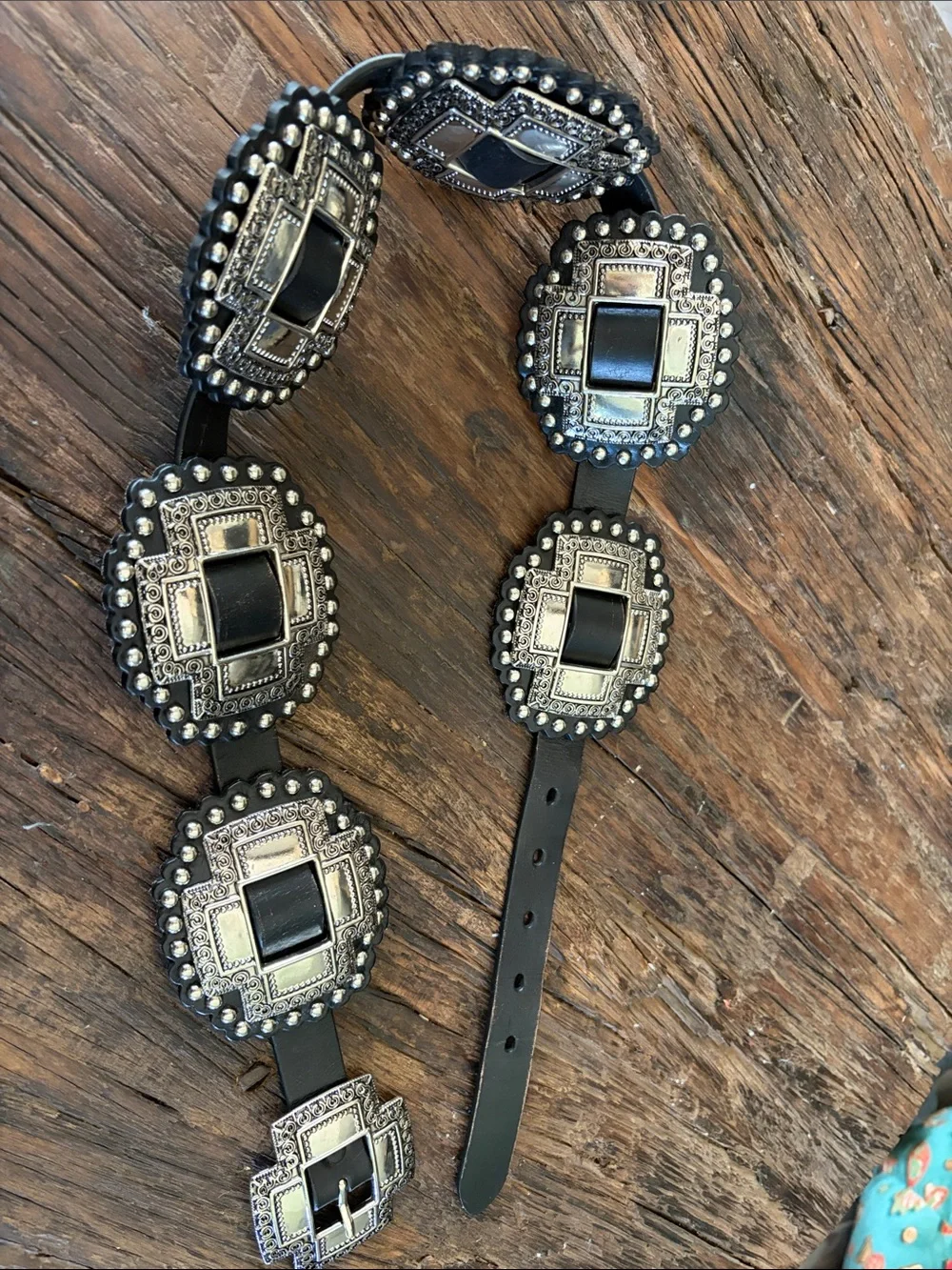N/A black leather